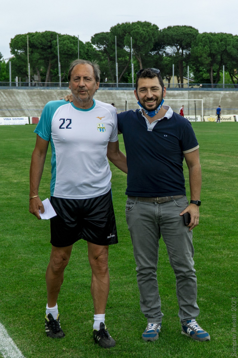 Foto Roberto Busi e Mirko Lazzari - Preparatore dei Portieri e Team Manager del Mezzolara Calcio