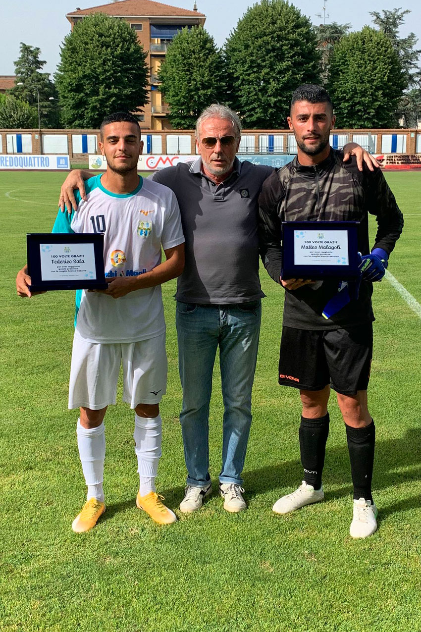 100 presenze con la maglia del Mezzolara di Malagoli Matteo e Sala Federico